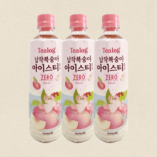 납작복숭아 아이스티 500ml x 3개 티로그 홍차 패트병 여름간식, 9개