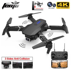 4K/1080P 듀얼 카메라 Wifi FPV 스마트 FEMA E525 Pro 드론 충돌방지용 미니 Dron RC 쿼드콥터 장난감 VS E88 RC 헬리콥터 Ali Express, 19 No GPS No Camera, 01 China
