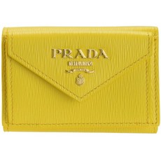 [프라다] PRADA 지갑 골절 지갑 세 접는 미니 컴팩트 가죽 아울렛 1MH021 [병행 수입품]