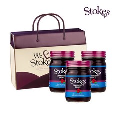 Stokes 영국 프리미엄 잼 스톡스 크랜베리 잼 (260g x3개입) 선물세트 1개, 크랜베리 잼 선물세트 1개, 260g, 3개