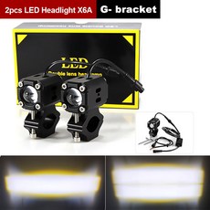 오토바이 LED 안개등 보조 부품 X6A R1200GS 70W BMW F850GS F GS LC 어드벤처, 05 2PC X6AHeadlights-G, 1개