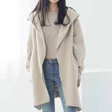 여성 양기모 롱 집업 후드 루즈핏 자켓 점퍼 플루비아 자체제작