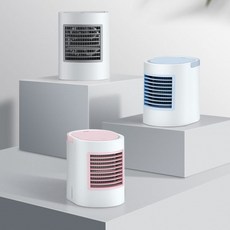 미니 탁상용 공기순환기 써선풍기 LED 날개없는 조용한 무소음 서큘레이터 선풍기 수냉식냉풍기 !Lzus, ★옵션:블루★