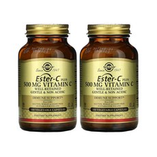 솔가 에스터-C 플러스 500mg 비타민C 베지 캡슐 100개입 [2통] Ester-C Plus Vitamin C, 2개, 100개