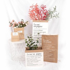 크라프트 화분 종이 정리함 페이퍼백, 1개, 화이트