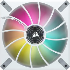 CORSAIR ML140 RGB ELITE 화이트 AirGuide 포함 140mm자기부상식 팬 2팩(Lighting Node CORE 부속) CO-9050115-W