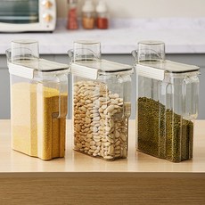 YAPOGI 밀페 쌀통 주방 다용도 2.5L 잡곡 방습 보관함 3p