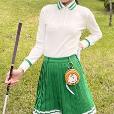 [MM스포츠]여성 가을 겨울 투라인 골프 카라 피케 골프웨어 긴팔 티셔츠