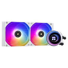  Thermalright Frozen Notte 240 화이트 ARGB 워터 쿨링 CPU 쿨러 쿨러 사양 더블 PWM 팬 S-FDB V2 베어링 AMD/AM4 AM5 인텔, 프로즌 노트 240 WHITE ARGB 