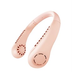 홀터넥 선풍기 냉방 간편한 휴대용 미니 선풍기 usb 파워 무소음 큰 바람 실외 여름 스포츠, 핑크