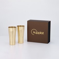 황동 맥주잔 (대) 쿠플라트 360ml 항균/항바이러스 맥주잔, 2개