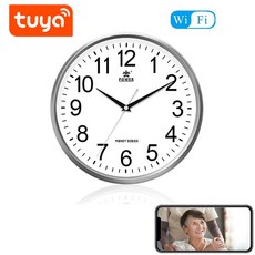 Tuya 가정용 홈캠 무선 스마트폰CCTV 감시카메라 자가설치 시계형 실내 반려동물 무선 카메라 감시보안, 기본 카메라(메모리카드없음)