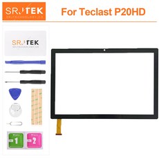 TECLAST P20HD 디스플레이 태블릿 PC 용 휴대용 노트북 시디롬 외장 디비디 플레이어 블루레이롬 CD라이터기 용량 성 터치 스크린 디지타이저 어셈블리 교체 유리 센서, Black no frame