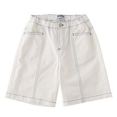 (백화점 상품) [리틀그라운드]마스(WH)M와이-화이트데님쇼츠 7431G-412-01 24SS 2551539, [00002]화이트/130