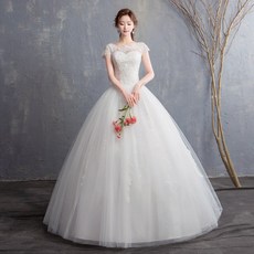 해외발송 [웨딩드레스]2020 웨딩 드레스가 일자로 어깨동무를-23707