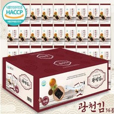 [광천김] 들기름 향품은 광천김 36봉 1박스 김 선물세트