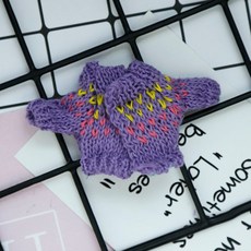 ob11 오비츠11 Molly body9 GSC 스웨터 스카프 크리스마스 스카프 겨울비니 겨울옷, H타입 퍼플가디건