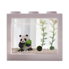 세남자바스켓 귀여운 동물친구들 국산 마리모 키우기 DIY세트, 대나무판다+흰색 블럭