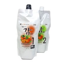 젤존 감 트리트먼트 칼라 크림 500g 새치염색약 NO PPD 컬러 흑색 어두운갈색 자연갈색 염모제, 3N (어두운 갈색), 1세트