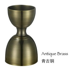 바 벨 지거 칵테일 스테인레스 스틸 상업용 2oz. / 1oz. 측정 도구 액세서리, [06] Antique Brass, 1개