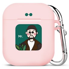 로윈 [정품] 에어팟케이스 에어팟2케이스 디자인케이스, 핑크, 미스터/그린