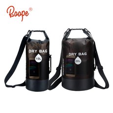 루페 드라이백 캠핑 수영 물놀이 방수 가방 드라이백가방, 20L, 블랙