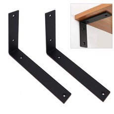 아이베란다 엣지 선반 브라켓 꺽쇠 지지대 5T 150x255x38mm, 2개, 블랙