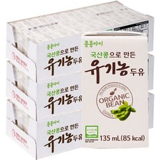 콩콩아이 국산콩으로 만든 유기농두유 24p, 두유, 135ml, 72개