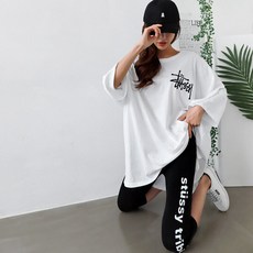 [포텐블랑] (당일배송) F-XL 그래피티 레터링 7부 레깅스