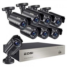 ZOSI 8CH 5MP 라이트 홈 보안 감시 시스템 H.265 + 8 채널 5MP 라이트 HD-TVI CCTV DVR 및 80pcs 야간 투시, 단일상품