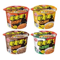 오뚜기 콕콕콕 4종 치즈볶이 스파게티 라면볶이 마요짜장볶이 큰컵라면 120g 12개, 오뚜기 콕콕콕 스파게티 120g 12개