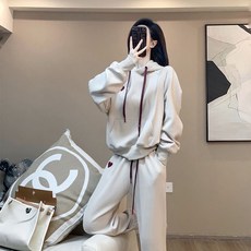 루스리더 여성 빅사이즈 간절기 후드티 조거팬츠 트레이닝복 상하세트 M331
