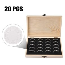 NMT 동전 홀더 20pcs 캡슐과 수집 가능한 기념 동전을위한 나무 동전 보관 상자 수용 [20] - P000107RP9MK179, 20
