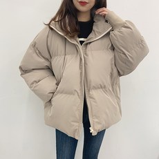 여성 오버핏 웰론 하이퀄리티 하이넥 숏패딩 겨울아우터 한겨울패딩