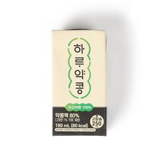 하루약콩 두유 80ml(국산약콩 100%), 190ml, 24개