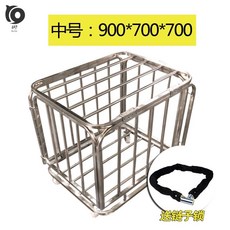 볼캐리어 스테인리스 침실 뉴타입 야외 체육 중심 농구 카트식 잠금장치포함 접이식 배구 실내 볼수레, T09-O19-스테인리스 중간사이즈 체인 잠금