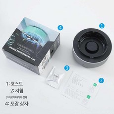 실내흡연기 원룸 담배냄새제거 재떨이 가정용 공기청정기, 배터리 모델 세련된 그레이(영어)