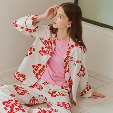 울랄라 러브나잇 긴팔 여성페어 화이트 75D