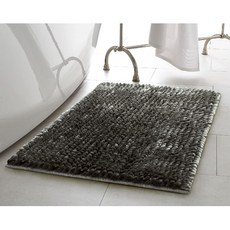 Laura Ashley 로라 애슐리 2 조각 버터 셔닐 실 목욕 매트 세트 숯, 17 in. x 24 in./20 in. x 34 in.Charcoal