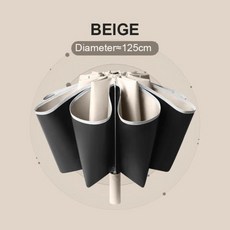 남성용 초대형 125cm 자동 접이식 우산 방수 방풍 강력한 안전 반사 강화 골프, 04 10k Beige, 1개
