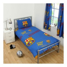 FC Barcelona Official 바르셀로나 싱글 패치 이불커버 세트 135 x 200cm