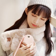 휴대용 usb 충전식 전기 보조베터리 추운날씨 손과 몸이 따뜻해지는 원터치 핫팩 손난로, 그린