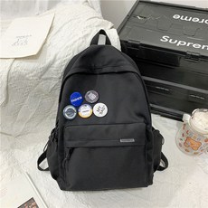 일본계 커플 스타일 남중 가방 심플하다 대학생 숄더백 고등학교 여학생 캔버스 캐주얼 가방