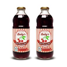 베티스 타트체리 주스 1000ml 2병 - 몽모랑시 타트체리 착즙 원액 주스 Betty's Tart Cherry Juice, 2개