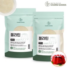 참굿즈 젤라틴분말 500g 2팩 (무지방 섬유성단백질 젤라틴가루), 2개