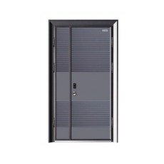 주택 빌라 현관문 대문 도어 문짝 정문 방탄 외부 고급 주거용 외부 보안 주조 알루미늄 보안 입구 스틸, 검은색, 1개