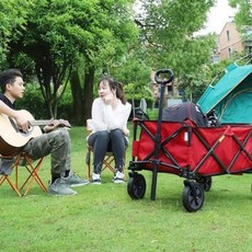 캠핑용 수레 접이식 휴대 휴대용 카트 쇼핑야외캠핑 카트 접이 미니 트레일러야외캠핑 카트, 01 푸른 색