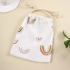 기저귀가방 귀여운 만화 프린트 문자열 기저귀 가방 아기 일회용 보관 핸드백 남아 여아 병 트롤리 걸이, [17] White rainbow