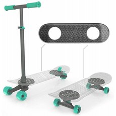 MORFBOARD 39015 스케이트 보드 & 스쿠터 콤보 세트 소년 용 소녀 용 아동용 2-in-1 Scoot Grey Deck