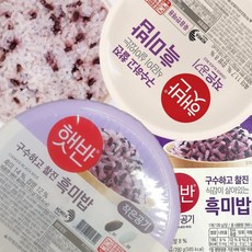 햇반 흑미밥 작은공기 즉석 캠핑 CJ제일제당 36개PBz, 195Kcal, 130g, 1박스